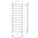 Elektrischen Handtuchwärmer kaufen Trapezium P13 500х1400 Deffi edelstahl (Weiss, EF16, Richtige Verbindung) 