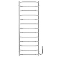 Elektryczny podgrzewacz ręczników Trapezium P13 500х1400 Deffi stal nierdzewna (Chrome, EF16, Prawe połączenie)