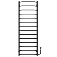 Elektryczny podgrzewacz ręczników Trapezium P14 500х1500 Deffi stal nierdzewna (Czarny, EF16, Prawe połączenie)
