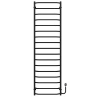 Elektrischer Handtuchwärmer Trapezium P17 500х1800 Deffi edelstahl (Schwarz, EF16, Richtige Verbindung)