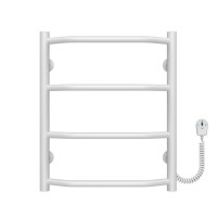Elektrischer Handtuchwärmer Trapezium P4 400х500 Deffi edelstahl (Weiss, EF16, Richtige Verbindung)
