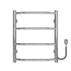 Electric heated towel rail Trapezium P4 400х500 Deffi stainless steel (Chrome, EF16, Right connection)