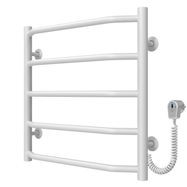 Kup elektryczny podgrzewacz ręczników Trapezium P5 500х500 Deffi stal nierdzewna (Biały, EF16, Prawe połączenie) 