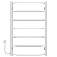 Elektrischer Handtuchwärmer Trapezium P7 500х800 Deffi edelstahl (Weiss, EF16, Linker Anschluss)