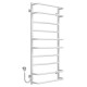 Buy electric heated towel rail Aquamix P10 500х1100 Deffi stainless steel (White, EF16, Left connection)