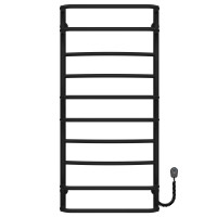 Electric heated towel rail Aquamix P10 500х1100 Deffi stainless steel (Black, EF16, Right connection)