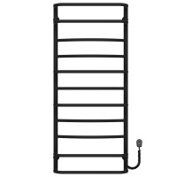 Electric heated towel rail Aquamix P11 500х1200 Deffi stainless steel (Black, EF16, Right connection)