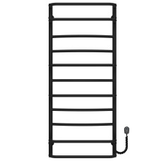 Electric heated towel rail Aquamix P11 500х1200 Deffi stainless steel (Black, EF16, Right connection)
