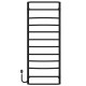 Buy electric heated towel rail Aquamix P12 500х1300 Deffi stainless steel (Black, EF16, Left connection)