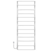 Electric heated towel rail Aquamix P13 500х1400 Deffi stainless steel (White, EF16, Left connection)