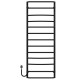 Buy electric heated towel rail Aquamix P13 500х1400 Deffi stainless steel (Black, EF16, Left connection)
