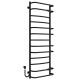 Buy electric heated towel rail Aquamix P13 500х1400 Deffi stainless steel (Black, EF16, Left connection)