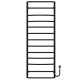 Buy electric heated towel rail Aquamix P13 500х1400 Deffi stainless steel (Black, EF16, Right connection)