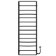 Buy electric heated towel rail Aquamix P14 500х1500 Deffi stainless steel (Black, EF16, Right connection)
