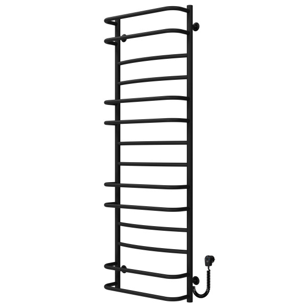Buy electric heated towel rail Aquamix P14 500х1500 Deffi stainless steel (Black, EF16, Right connection)