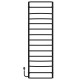 Buy electric heated towel rail Aquamix P15 500х1600 Deffi stainless steel (Black, EF16, Left connection)
