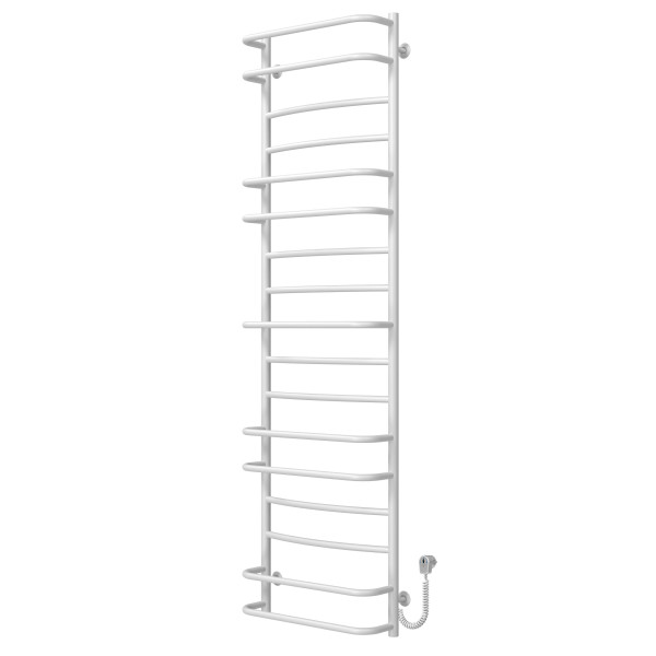 Buy electric heated towel rail Aquamix P17 500х1800 Deffi stainless steel (White, EF16, Right connection)