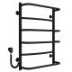 Buy electric heated towel rail Aquamix P6 500х700 Deffi stainless steel (Black, EF16, Left connection)