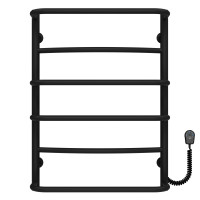 Electric heated towel rail Aquamix P6 500х700 Deffi stainless steel (Black, EF16, Right connection)