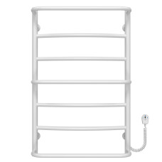 Electric heated towel rail Aquamix P7 500х800 Deffi stainless steel (White, EF16, Right connection)