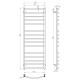 Buy electric heated towel rail Classic Elite P15 500х1500 Deffi stainless steel (Chrome, EF16, Right connection)