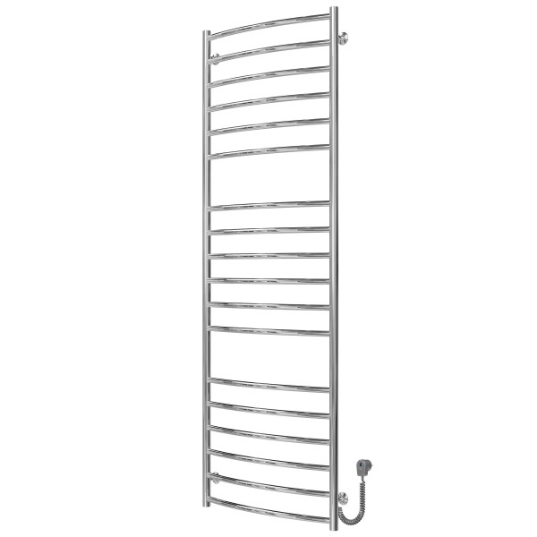 Buy electric heated towel rail Classic Elite P18 600х1800 Deffi stainless steel (Chrome, EF16, Right connection)