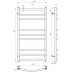 Buy electric heated towel rail Classic Elite P9 500х1000 Deffi stainless steel (Black, EF16, Left connection)
