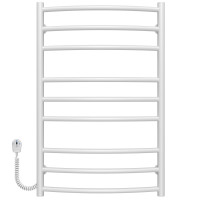 Electric heated towel rail Classic Elite P9 600х800 Deffi stainless steel (White, EF16, Left connection)