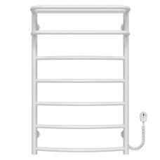 Electric heated towel rail Hotel P7 500х800 Deffi stainless steel (White, EF16, Right connection)
