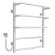 Buy electric heated towel rail Kaskad Duga P5 500х600 Deffi stainless steel (White, EF16, Left connection)