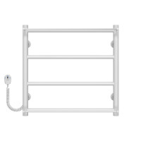Elektrischer Handtuchwärmer Ladder P4 400х500 Deffi edelstahl (Weiss, EF16, Linker Anschluss)