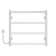 Buy electric heated towel rail Ladder P4 400х500 Deffi stainless steel (White, EF16, Left connection)