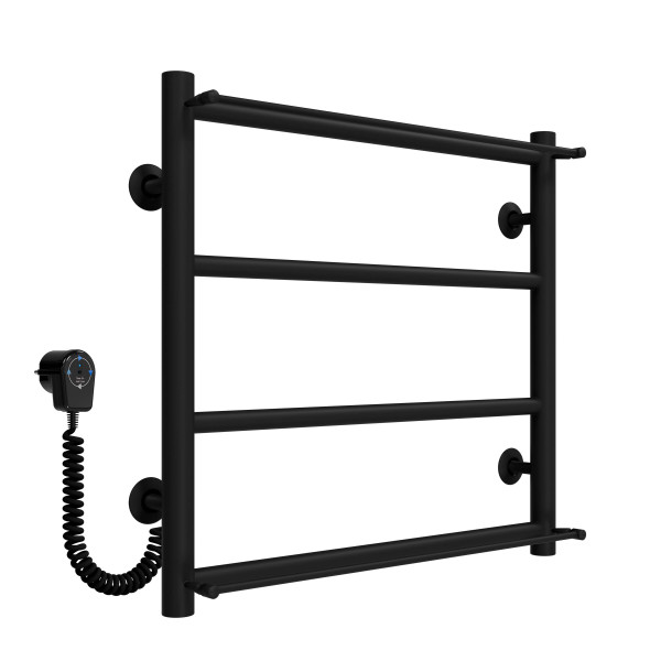 Купити рушникосушарку електричну Ladder П4 400х500 Deffi нержавіюча сталь (Чорний, EF16, Ліве підключення)