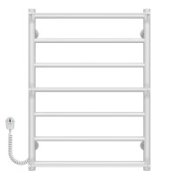 Elektryczny podgrzewacz ręczników Ladder P7 500х700 Deffi stal nierdzewna (Biały, EF16, Połączenie lewe)