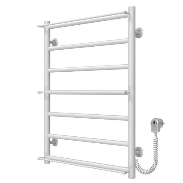 Buy electric heated towel rail Ladder P7 500х700 Deffi stainless steel (White, EF16, Right connection)