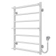 Buy electric heated towel rail Ladder P7 500х700 Deffi stainless steel (White, EF16, Right connection)