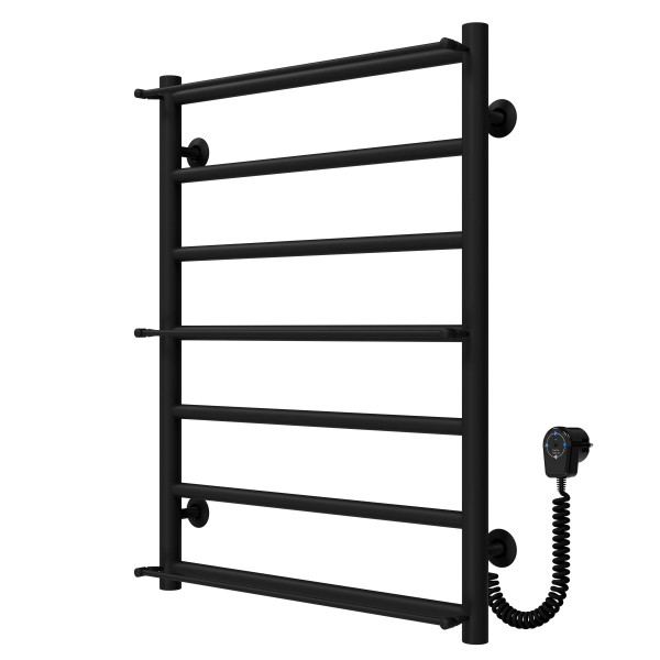 Купить полотенцесушитель электрический Ladder П7 500х700 Deffi нержавеющая сталь (Черный, EF16, Правое подключение)