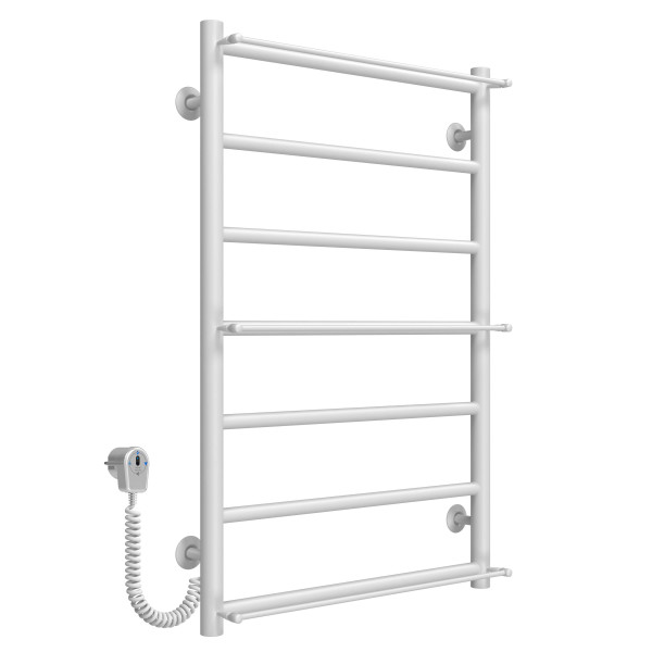 Buy electric heated towel rail Ladder P7 500х800 Deffi stainless steel (White, EF16, Left connection)