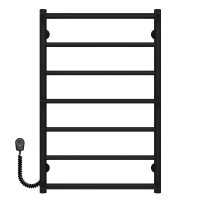 Elektrischer Handtuchwärmer Ladder P7 500х800 Deffi edelstahl (Schwarz, EF16, Linker Anschluss)