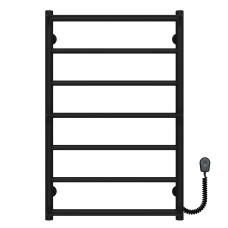 Electric heated towel rail Ladder P7 500х800 Deffi stainless steel (Black, EF16, Right connection)