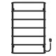 Buy an electric heated towel rail Standard P7 500х800 Deffi painted steel (Black, EF16, Right connection)