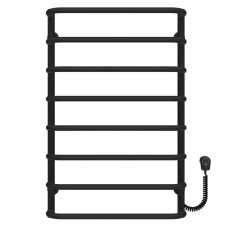Electric heated towel rail Standard P8 500х800 Deffi painted steel (Black, EF16, Right connection)