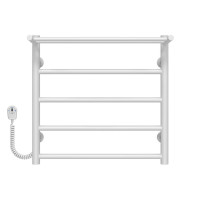 Electric heated towel rail Terma P5 500х500 Deffi stainless steel (White, EF16, Left connection)