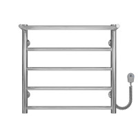 Electric heated towel rail Terma P5 500х500 Deffi stainless steel (Chrome, EF16, Right connection)