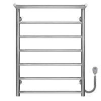 Electric heated towel rail Terma P7 500х700 Deffi stainless steel (Chrome, EF16, Right connection)