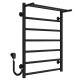 Buy electric heated towel rail Terma P7 500х700 Deffi stainless steel (Black, EF16, Left connection)