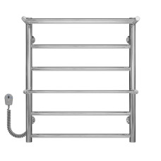 Electric heated towel rail Terma Plus P6 500х600 Deffi stainless steel (Chrome, EF16, Left connection)