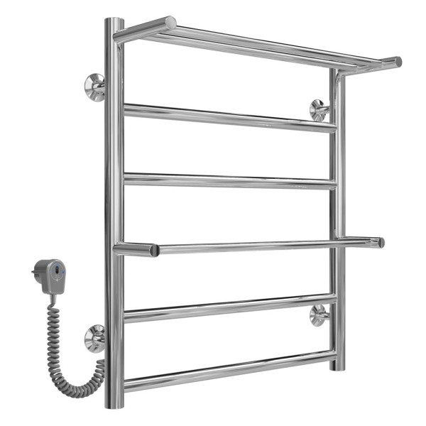 Buy electric heated towel rail Terma Plus P6 500х600 Deffi stainless steel (Chrome, EF16, Left connection)