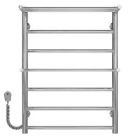 Electric heated towel rail Terma Plus P7 500х700 Deffi stainless steel (Chrome, EF16, Left connection)