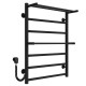 Buy electric heated towel rail Terma Plus P7 500х700 Deffi stainless steel (Black, EF16, Left connection)
